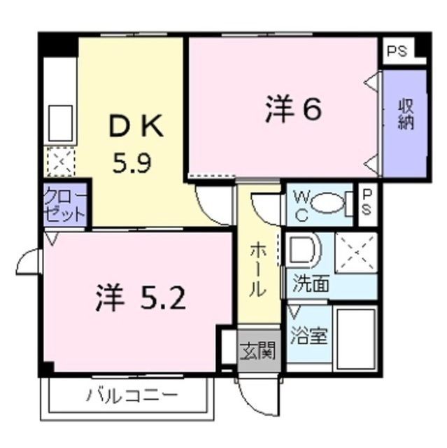 クラール Cの間取り写真