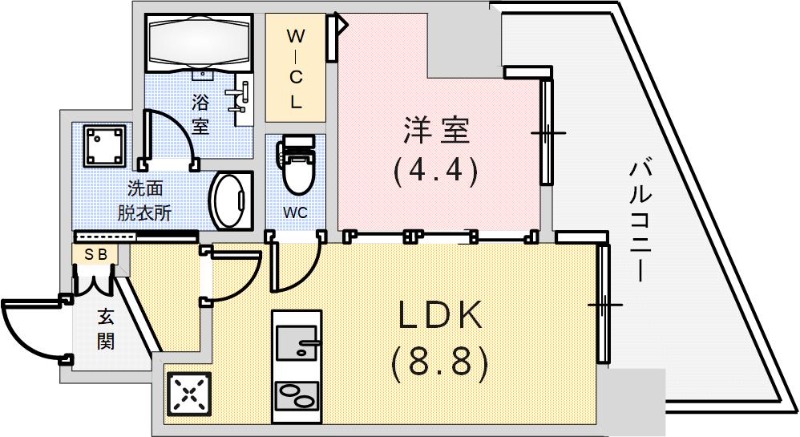 リノスタイル神戸下山手の間取り写真