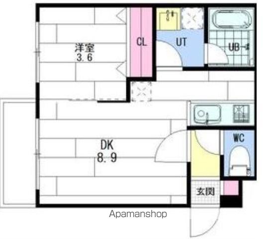 地下鉄東西線 西１８丁目駅 徒歩9分 4階建 築8年の間取り写真
