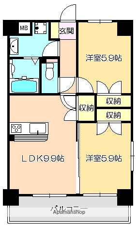 山中ハイツIIIの間取り写真