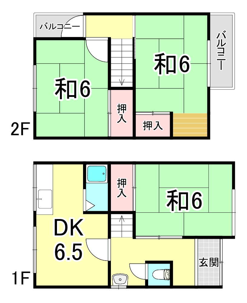 五色山3丁目戸建の間取り写真