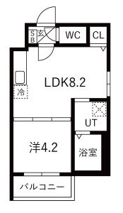 近鉄南大阪線 矢田駅 徒歩4分 3階建 築1年の間取り写真