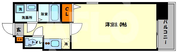 ウエンズ東心斎橋の間取り写真