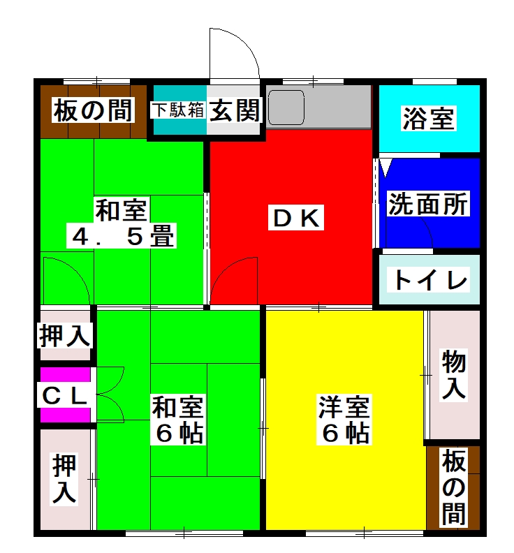 町口ハイツの間取り