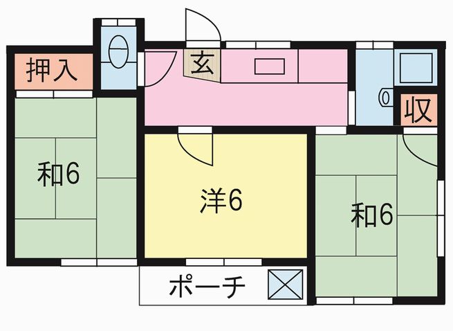 熊本県熊本市中央区国府２（一戸建）の賃貸物件の間取り