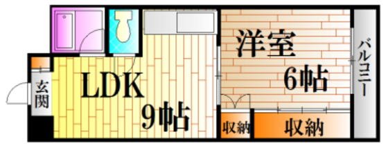 広島市中区本川町のマンションの間取り