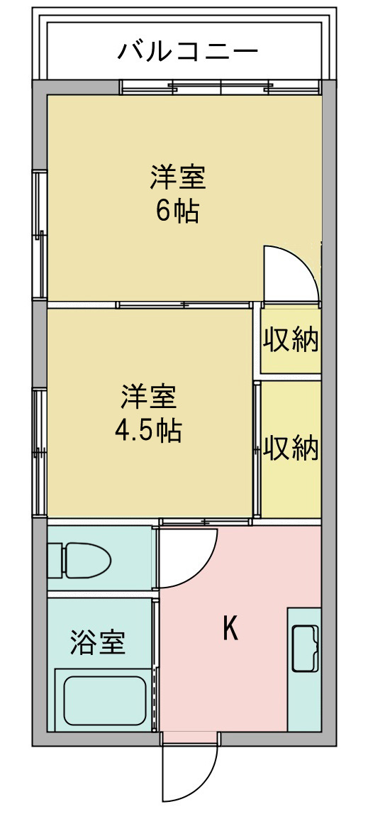 若竹荘の間取り