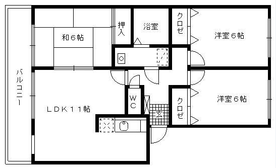 【フォブールサウスの間取り】