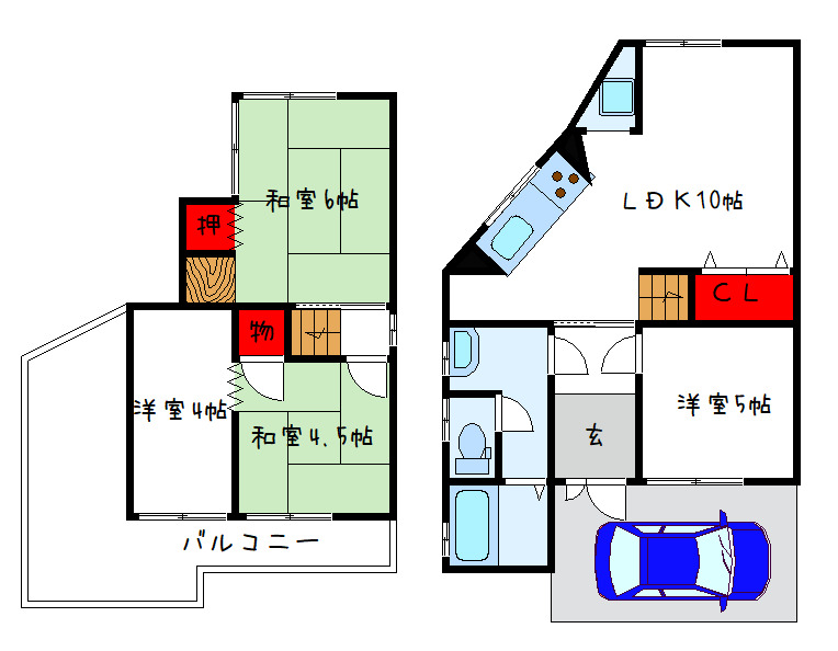 大阪府堺市中区深井中町（一戸建）の賃貸物件の間取り