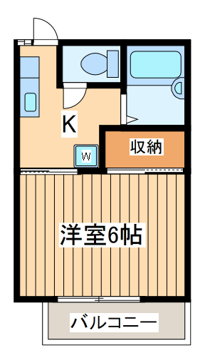 日野市南平のアパートの間取り