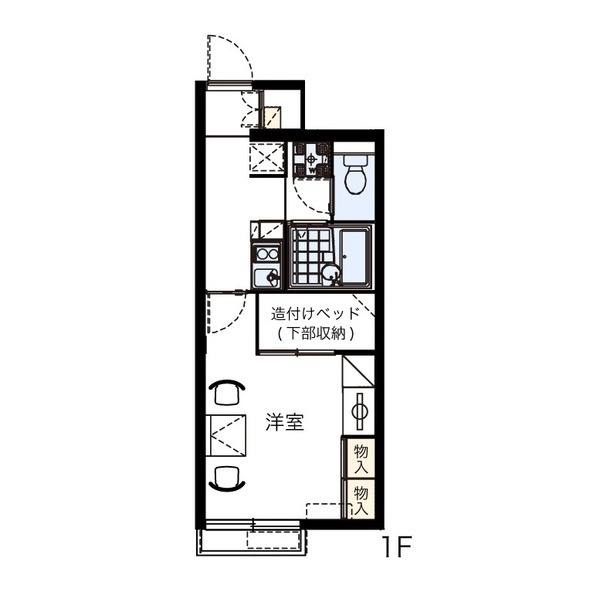 岡山市中区藤崎のアパートの間取り