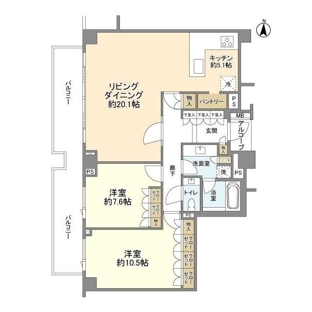 プレステージ代々木大山町の間取り