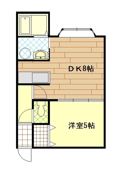 旭川市四条通のアパートの間取り