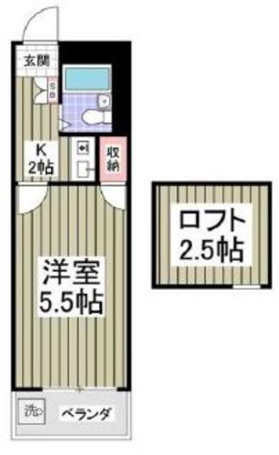 【越谷市南町のアパートの間取り】