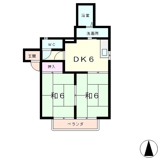 大津市山上町のアパートの間取り