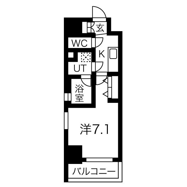 姫路市朝日町のマンションの間取り