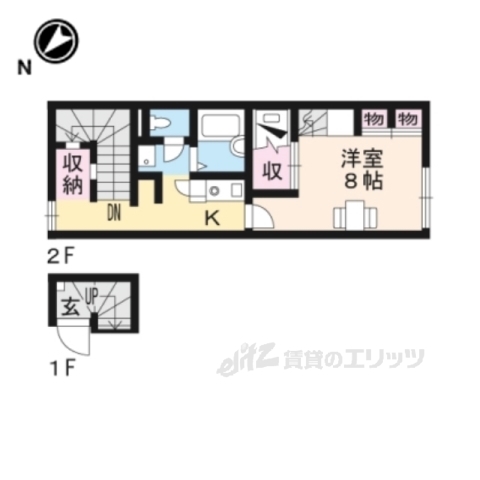 レオパレスＲａｋｕｅｎの間取り