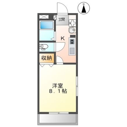 常滑市新田町のアパートの間取り