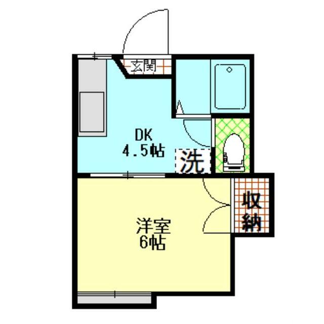 横浜市緑区中山のアパートの間取り