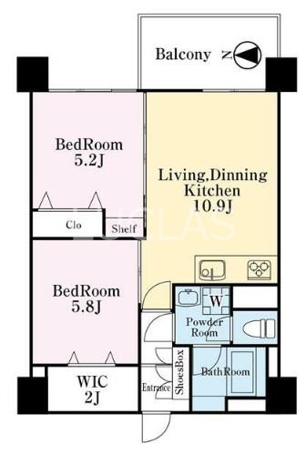 高田馬場住宅の間取り