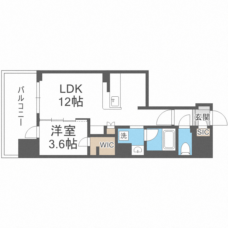 アーバネックス新町の間取り