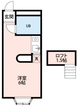 ベルピア六実第1-2の間取り