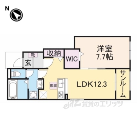 東近江市沖野のアパートの間取り