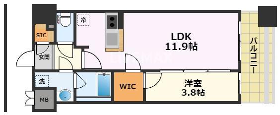 名古屋市中区平和のマンションの間取り