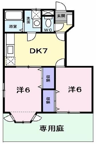 【昭島市福島町のアパートの間取り】