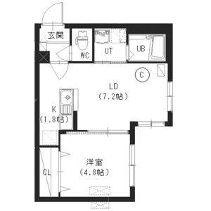 札幌市南区澄川三条のマンションの間取り