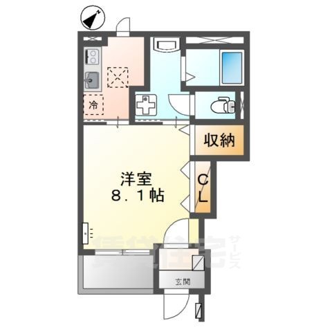 野洲市西河原賃貸アパートの間取り