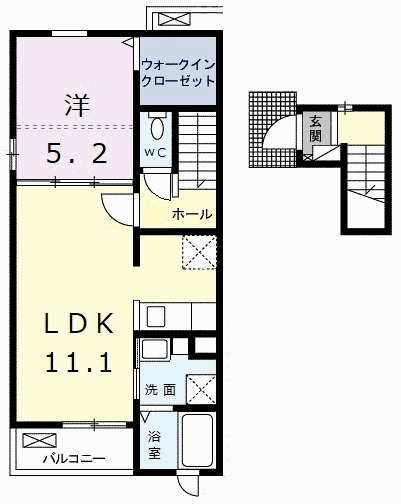 高知市高須新木のアパートの間取り