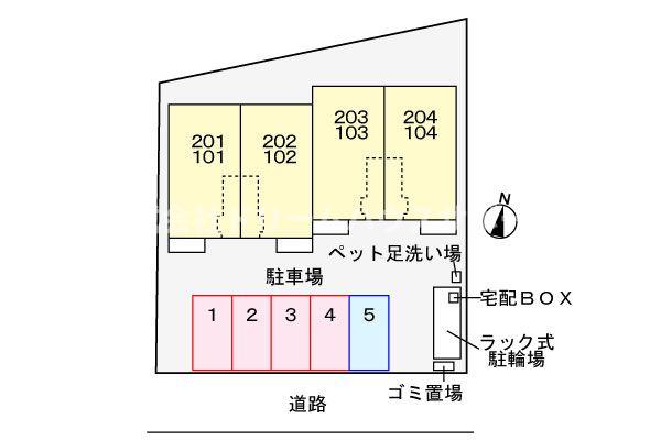 【横須賀市公郷町のアパートの駐車場】