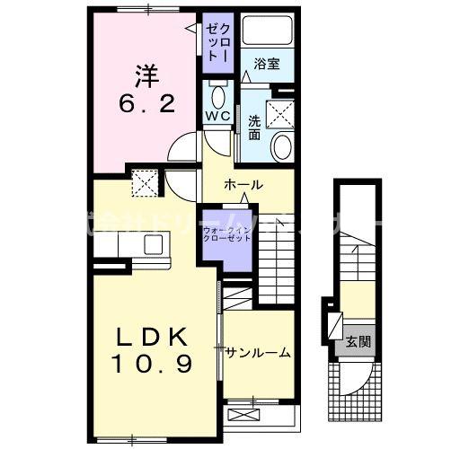 横須賀市公郷町のアパートの間取り