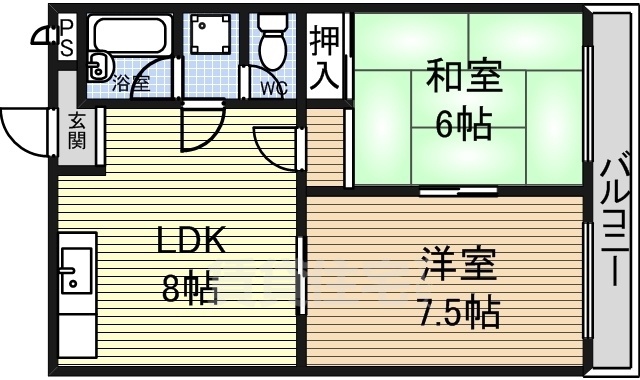 名古屋市熱田区千年のマンションの間取り