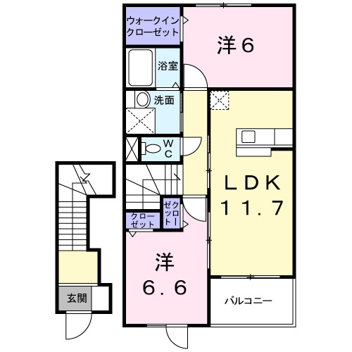 プラティークIの間取り