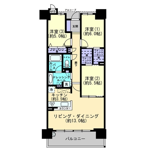 サーパスシティ土居田グランゲートの間取り