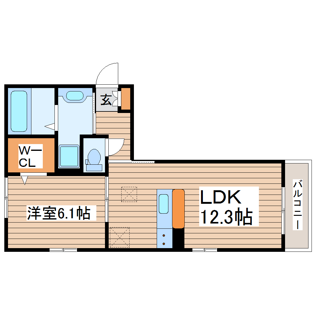 【ルミエール榴ヶ岡の間取り】