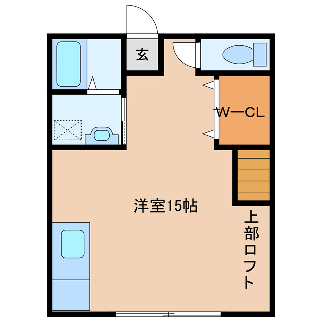 都城市郡元町のアパートの間取り