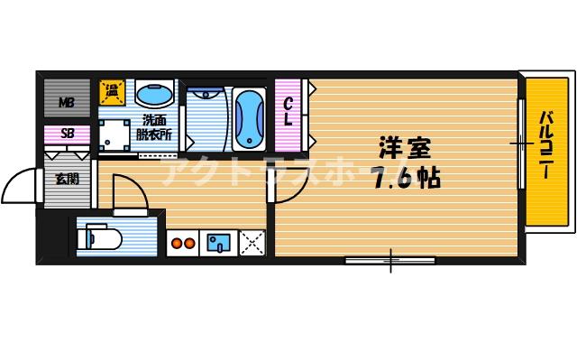 レジュールアッシュ天王寺IIの間取り