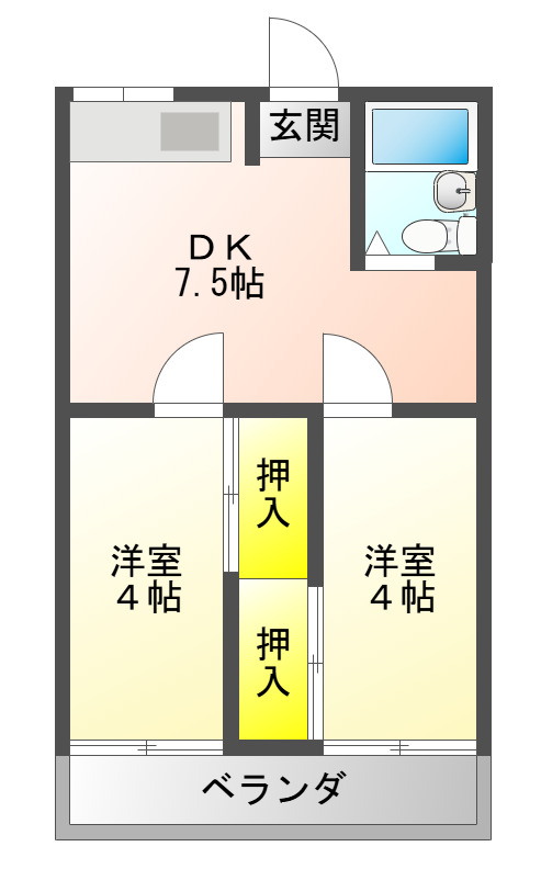 サンリッチ川北の間取り