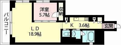 【エスティメゾン板橋Ｃ６の間取り】