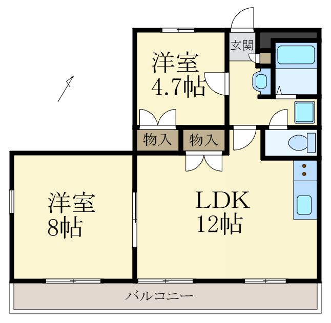 グラッツアモーレ府中の間取り