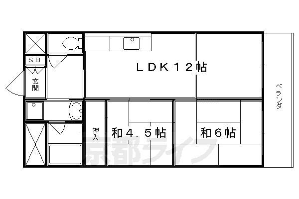 シャトー高野の間取り