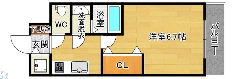 S-RESIDENCE上新庄ascentの間取り