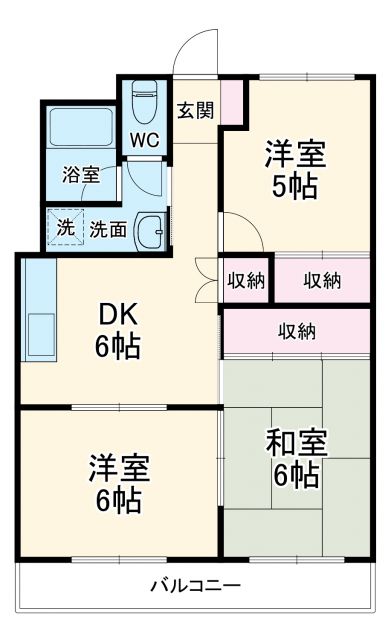 三島市谷田のマンションの間取り