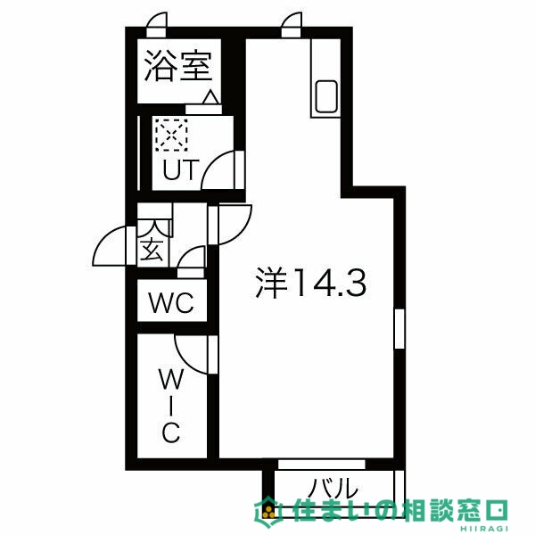 岡崎市井ノ口町のアパートの間取り