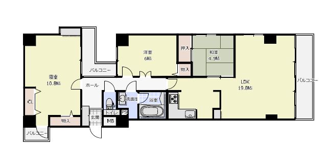 朝日プラザ姫路サバーブIIの間取り