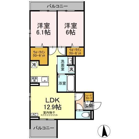 足立区六町のアパートの間取り