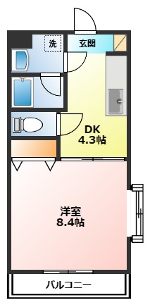 小田原市早川のマンションの間取り